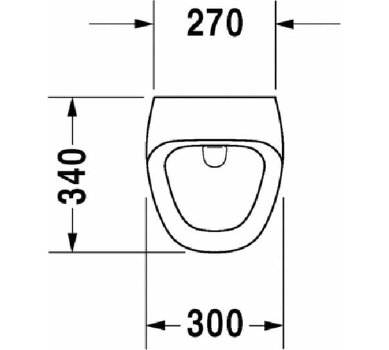 Писсуар Duravit DURASTYLE подача воды сверху, 300x340 мм 2805300000 00183502