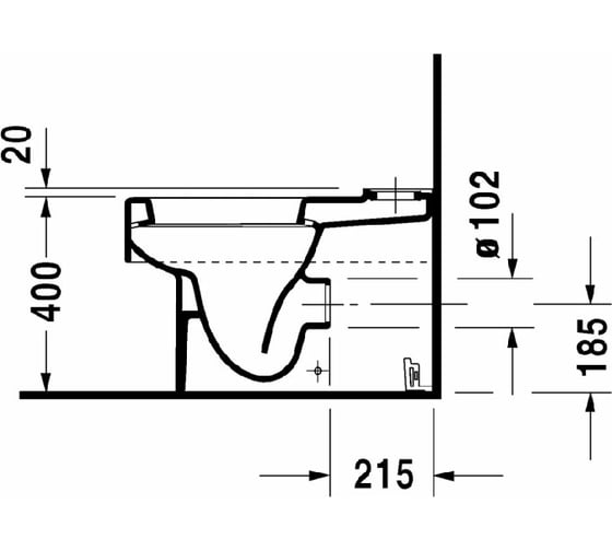 Напольный унитаз Duravit Vero 2116090000 00180211