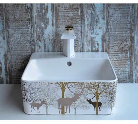 Накладная раковина BRONZE DE LUXE Golden Deer 400x420x155 1060GD