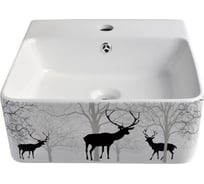 Накладная раковина BRONZE DE LUXE Black Deer 400x420x155 1060BD