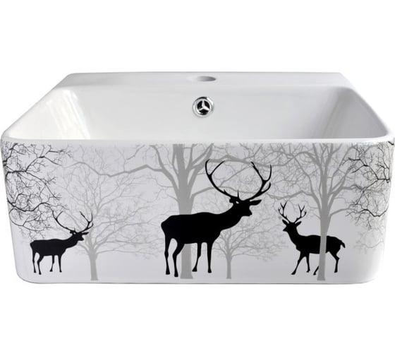 Накладная раковина BRONZE DE LUXE Black Deer 400x420x155 1060BD