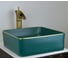 Накладная раковина Bronze de Luxe ГОЛДЕН МЕДОУ, 400x400x115мм, цвет зеленый 1063 3
