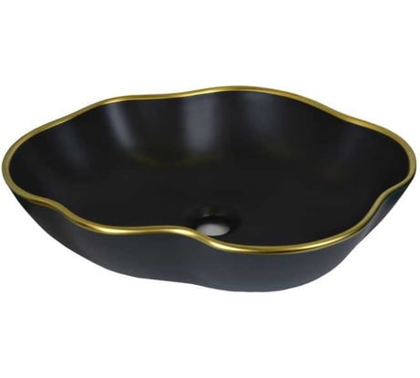 Раковина-чаша BRONZE DE LUXE Black Orchid 500x380 мм, цвет черный 1395
