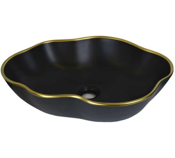 Раковина-чаша BRONZE DE LUXE Black Orchid 500x380 мм, цвет черный 1395