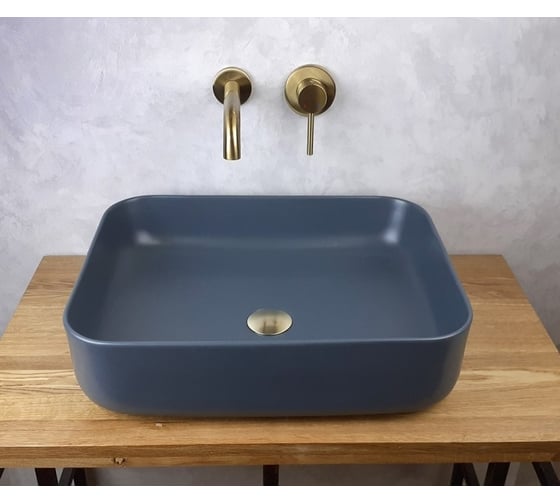 Накладная раковина BRONZE DE LUXE SCANDI 500x390x130 матовый темно-серый 6127-DGM