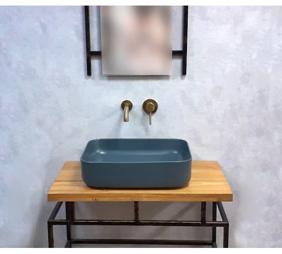 Накладная раковина BRONZE DE LUXE SCANDI 500x390x130 матовый темно-серый 6127-DGM