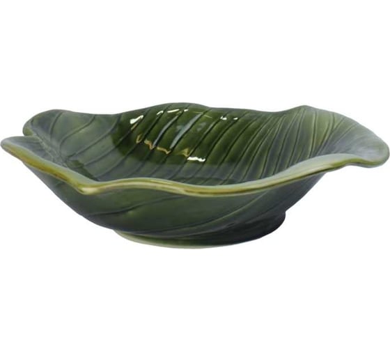 Раковина-чаша BRONZE DE LUXE LEAF на столешницу, зеленый глянец 2427