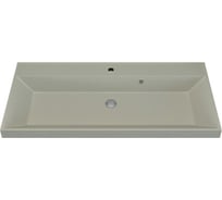 Кварцевая раковина для ванной uperwood Classic Quartz_100 см, бежевая матовая, лён 293020637