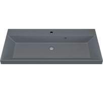 Кварцевая раковина для ванной uperwood Classic Quartz_100 см, серая матовая, бетон 293020633