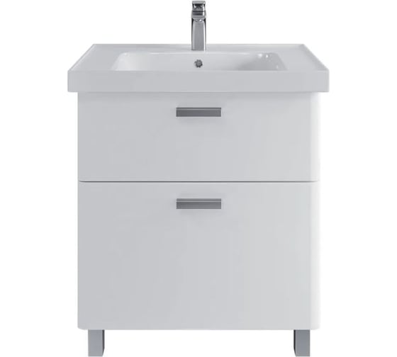 Напольная тумба для ванной комнаты Sanstar gretta 70 с раковиной грейс 70 (комплект) белая 331.1-1.5.1.КГРЕ