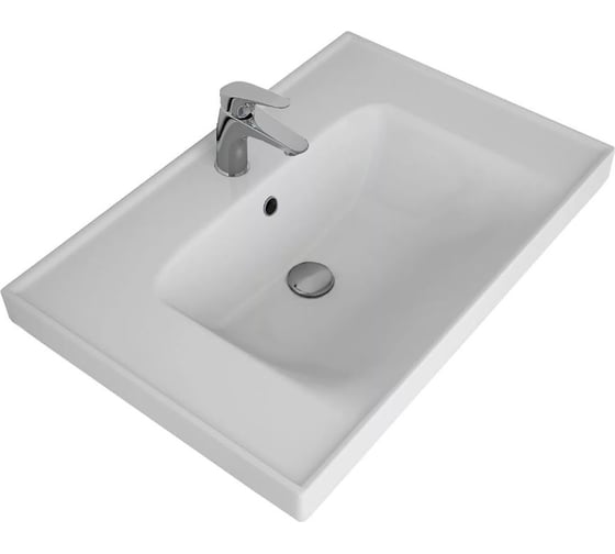 Подвесная тумба для ванной комнаты Sanstar gretta 70 с раковиной грейс 70 (комплект) белая 328.1-1.5.1.КГРЕ