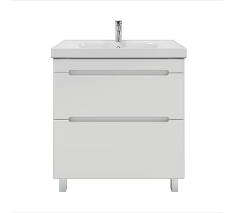 Напольная тумба для ванной комнаты Sanstar адель 70 с раковиной грейс 70 (комплект) белая 169.1-1.4.1.КГРЕ