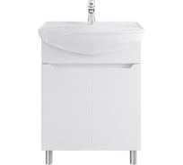 Напольная тумба для ванной комнаты Sanstar bianca 65 с раковиной лагуна 65 (комплект) белая 237.1-1.5.1.КЛАГ