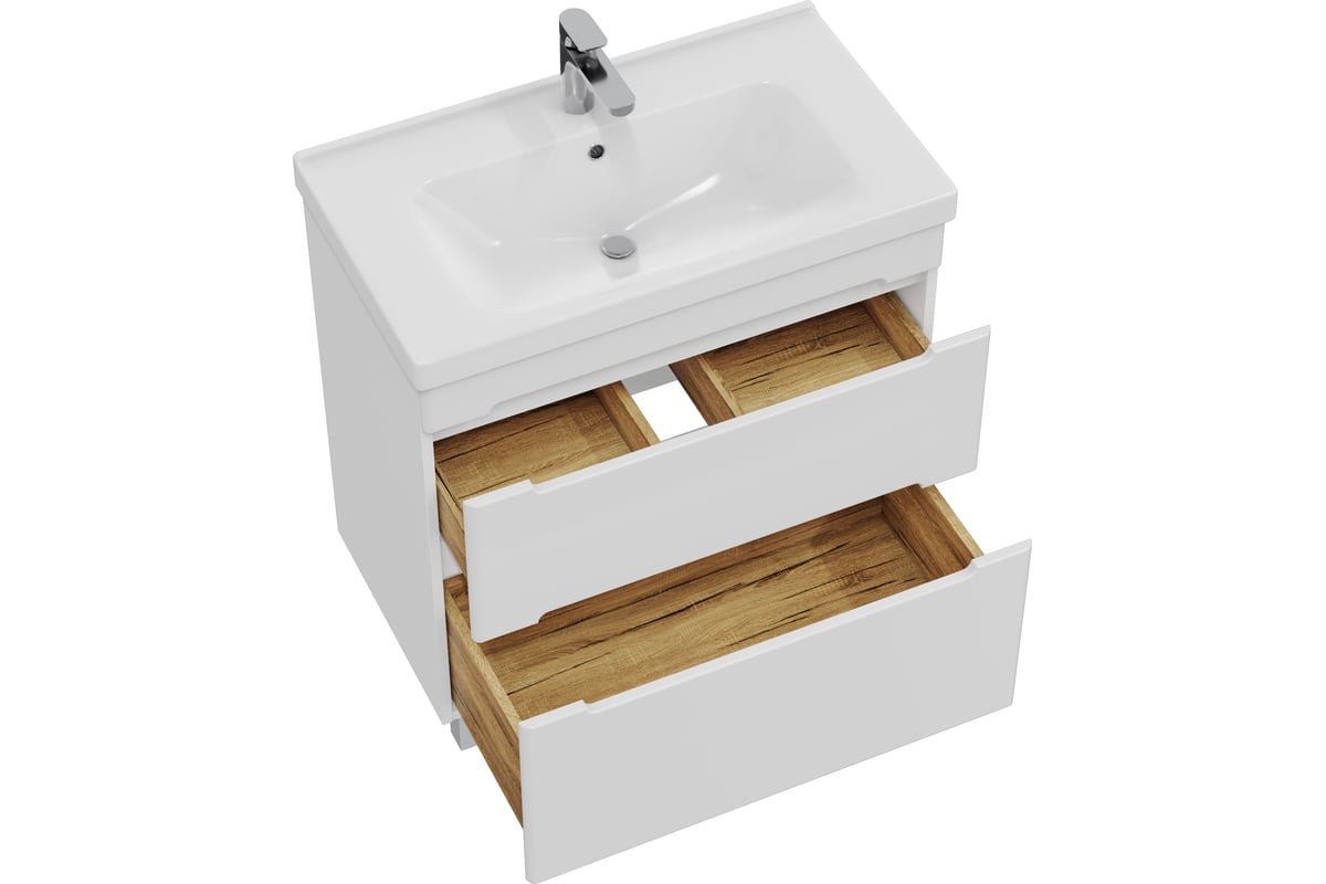 Напольная тумба для ванной комнаты Sanstar адель 80 с раковиной ...