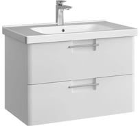 Подвесная тумба для ванной комнаты Sanstar уника 80 с раковиной гармония 80 (комплект) белая 380.1-1.4.1.КГАР