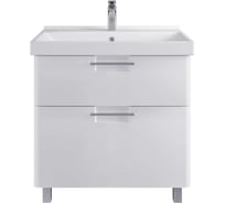 Напольная тумба для ванной комнаты Sanstar уника 80 с раковиной фест 80 (комплект) белая 377.1-1.4.1.КФЕС