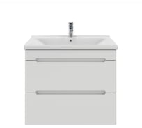 Подвесная тумба для ванной комнаты Sanstar адель 70 с раковиной миранда 70 (комплект) белая 172.1-1.4.1.КМИР