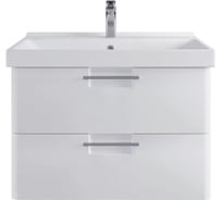 Подвесная тумба для ванной комнаты Sanstar уника 80 с раковиной фест 80 (комплект) белая 380.1-1.4.1.КФЕС