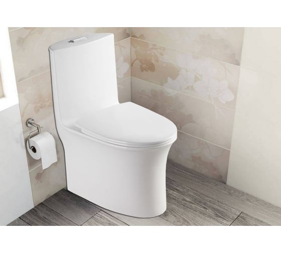 Напольный унитаз моноблок Azario luna 770x390x710 с сиденьем микролифт az-1037 00079062