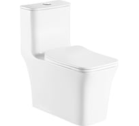 Унитаз-моноблок Azario gressa 705x370x760 безободковый с механизмом geberit и сиденьем микролифт az-1111-g 00080748