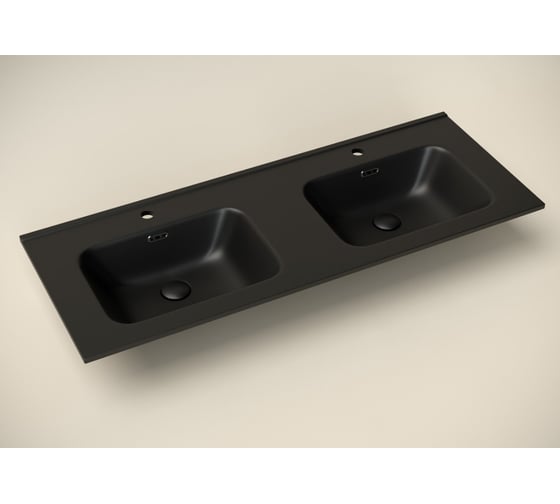 Накладной прямоугольный умывальник Ceramicanova Element черный матовый, 1210x465x180 мм CN7004MB
