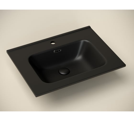 Накладной прямоугольный умывальник Ceramicanova Element черный матовый, 610x465x180 мм CN7001MB