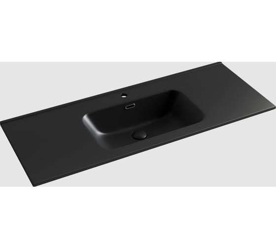 Накладной прямоугольный умывальник Ceramicanova Element черный матовый, 1210x465x180 мм CN7006MB 1