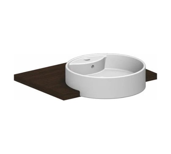 Раковина полувстраиваемая Scarabeo THIN c переливом, цвет White 8029/D 1