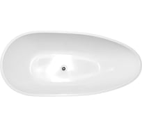 Акриловая ванна VINCEA 1700х800х600 цвет белый, слив-перелив в комплекте, хром VBT-422-1700