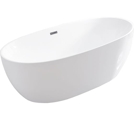 Акриловая ванна VINCEA 1860х885х605, цвет белый, слив-перелив в комплекте, хром VBT-405-1860