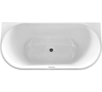 Акриловая ванна VINCEA 1700х800х580, цвет белый матовый, слив-перелив в комплекте, хром VBT-421-1700MW