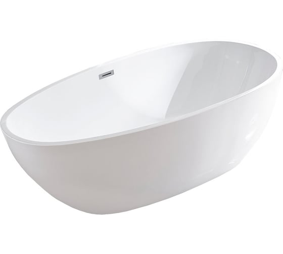 Акриловая ванна VINCEA 1800х900х580, цвет белый, слив-перелив в комплекте, хром VBT-422-1800