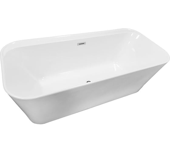 Акриловая ванна VINCEA 1700х800х580 цвет белый, слив-перелив в комплекте, хром VBT-401-1700