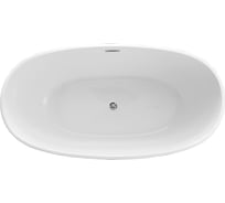 Акриловая ванна VINCEA 1700х850х580, цвет белый, слив-перелив в комплекте, хром VBT-404-1700