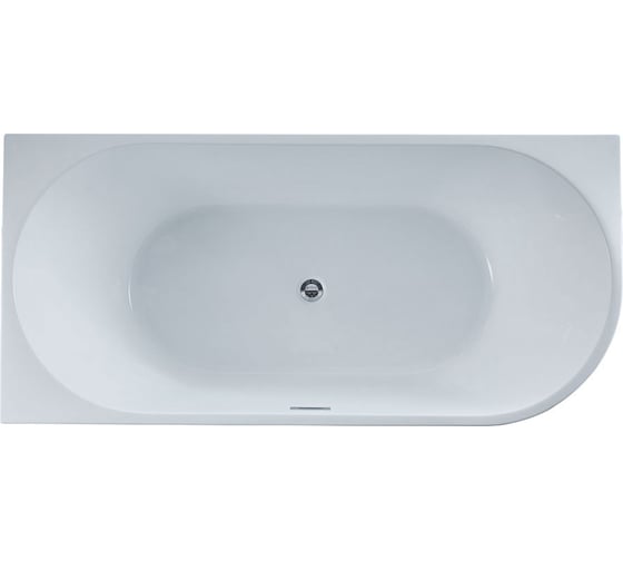 Акриловая ванна VINCEA 1700х800х580, цвет белый, левая, слив-перелив в комплекте, хром VBT-402-1700L