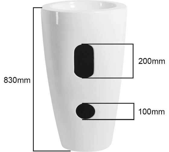 Напольная раковина Azario comella 50x50x83см az311 00080687