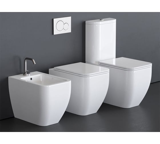 Напольный безободковый унитаз Scarabeo TEOREMA 2.0 White 5138/CL