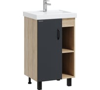 Тумба с раковиной Onika тимбер 50 напольная, серая мат./дуб сонома 105035