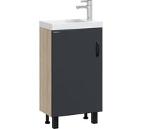 Тумба с раковиной Onika тимбер 45 напольная, серая мат./дуб сонома  104509