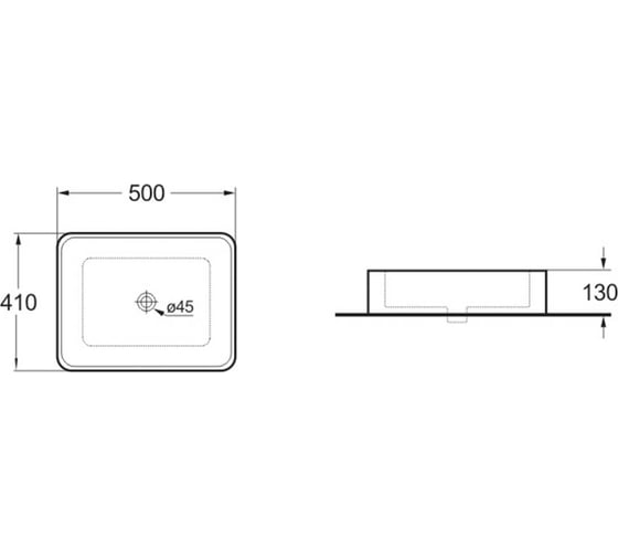 Керамическая раковина VINCE A500x410x130, накладная, цвет золото/золото VBS-105G1