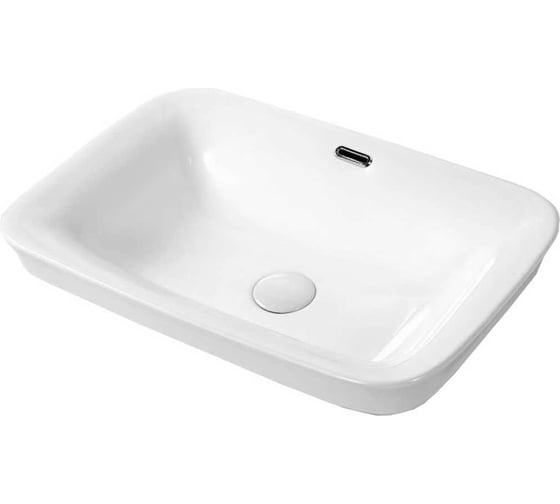 Керамическая раковина VINCE A580x400x150, накладная, цвет белый, VBS-204