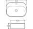 Керамическая раковина VINCEA 595x420x155, накладная, цвет белый VBS-306 2