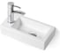 Керамическая раковина VINCEA 370x180x90, подвесная, цвет белый, левая VBS-133L 1