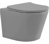 Подвесной унитаз VINCEA Piatti цвет матовый серый, ультратонкое сиденье soft-close VT1-11MG