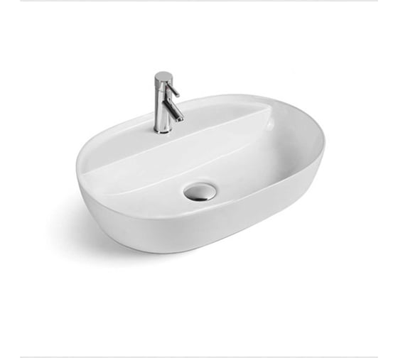 Керамическая раковина VINCE A600x400x135, накладная, цвет белый VBS-122
