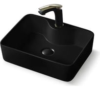 Керамическая раковина VINCEA 475x365x130, накладная, цвет матовый черный VBS-127MB