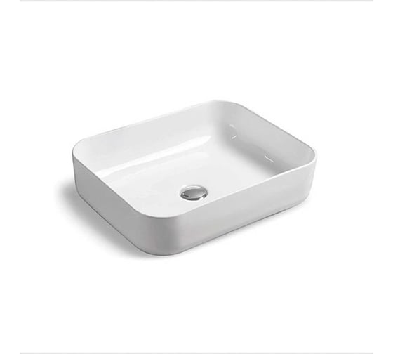 Керамическая раковина VINCE A500x410x130, накладная, цвет белый VBS-105