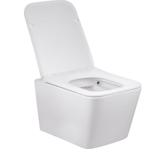 Подвесной унитаз VINCEA Q-Line безободковый, цвет матовый белый, ультратонкое сиденье soft-close VT1-12MW
