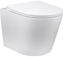 Подвесной унитаз VINCEA Piatti цвет матовый белый, ультратонкое сиденье soft-close VT1-11MW