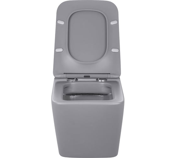 Подвесной унитаз VINCEA Q-Line безободковый, цвет матовый серый, ультратонкое сиденье soft-close VT1-12MG